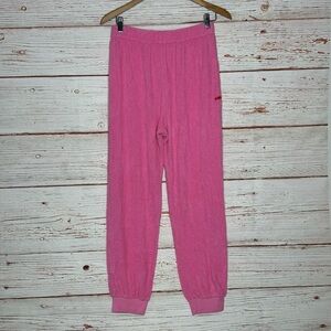 New Suzie Kondi The Tinos Slim Track Pants in Pink Cosmos Terry Sz M